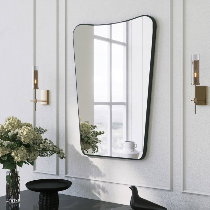 Hanah Home Bella Donna Espejo de Metal Negro Hanah Home Bella Donna Espejo de Metal Negro